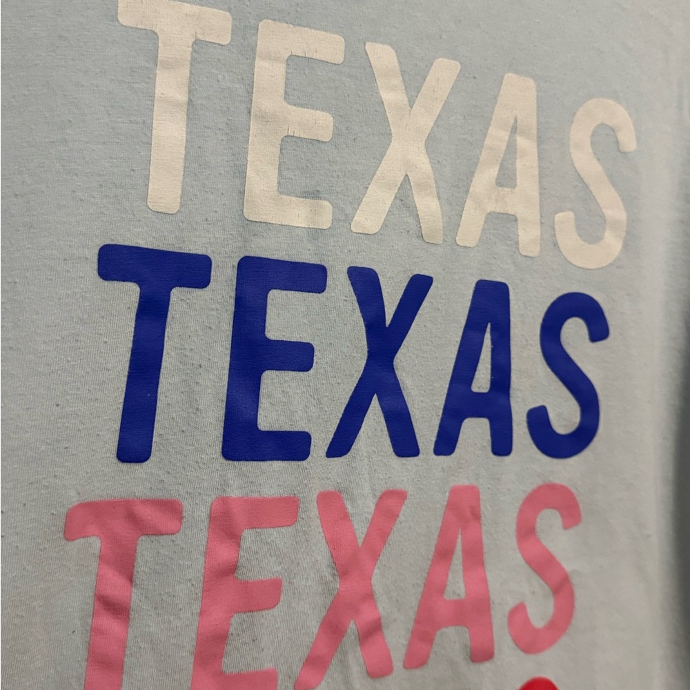 Texas Graphic Tee in Blue and Pink - Picture 1 of 5